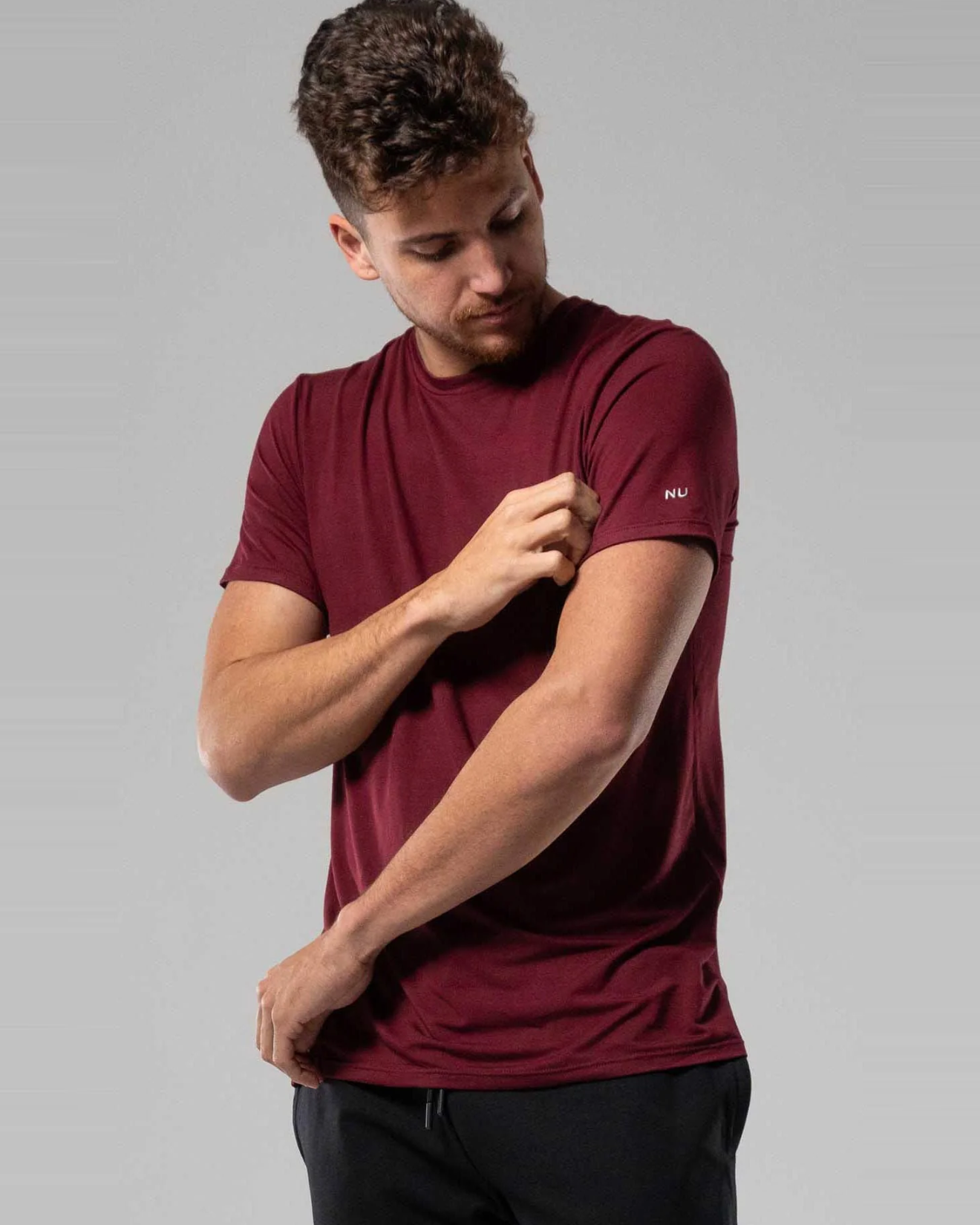 T-shirt Nu bordeaux en bambou