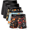 5 boxers courts Max 1X BBQ, 1X Pêches, 1X Muy Caliente et 2X Noir Cosmic
