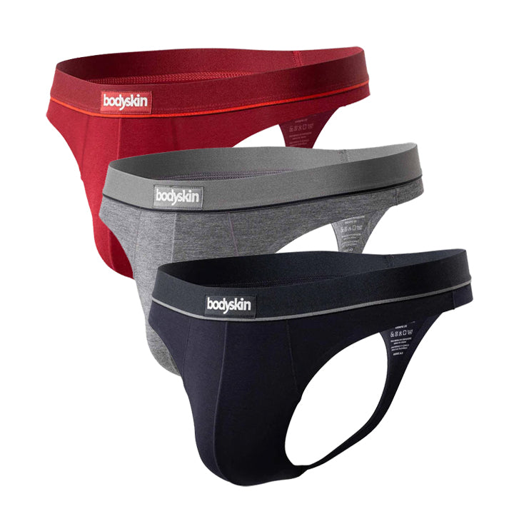 PACK DE 3 BOXERS DAILY : Gris mix, noir et rouge et bleu royal ...
