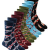 10 pairs of mid-calf socks: Funky