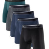 5 boxers Max 1X Noir, 2X Bleu marin, 1X Charcoal, 1X Vert atlantique