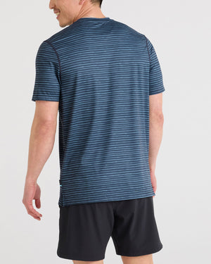 T-shirt DROPTEMP™ ALL DAY COOLING RAYURE MARQUEUR MARINE
