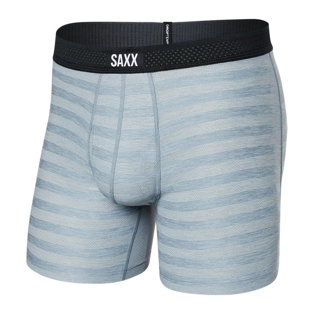 Saxx - Droptemp™ Cooling Mesh Boxer Brief : Mid Grey Heather