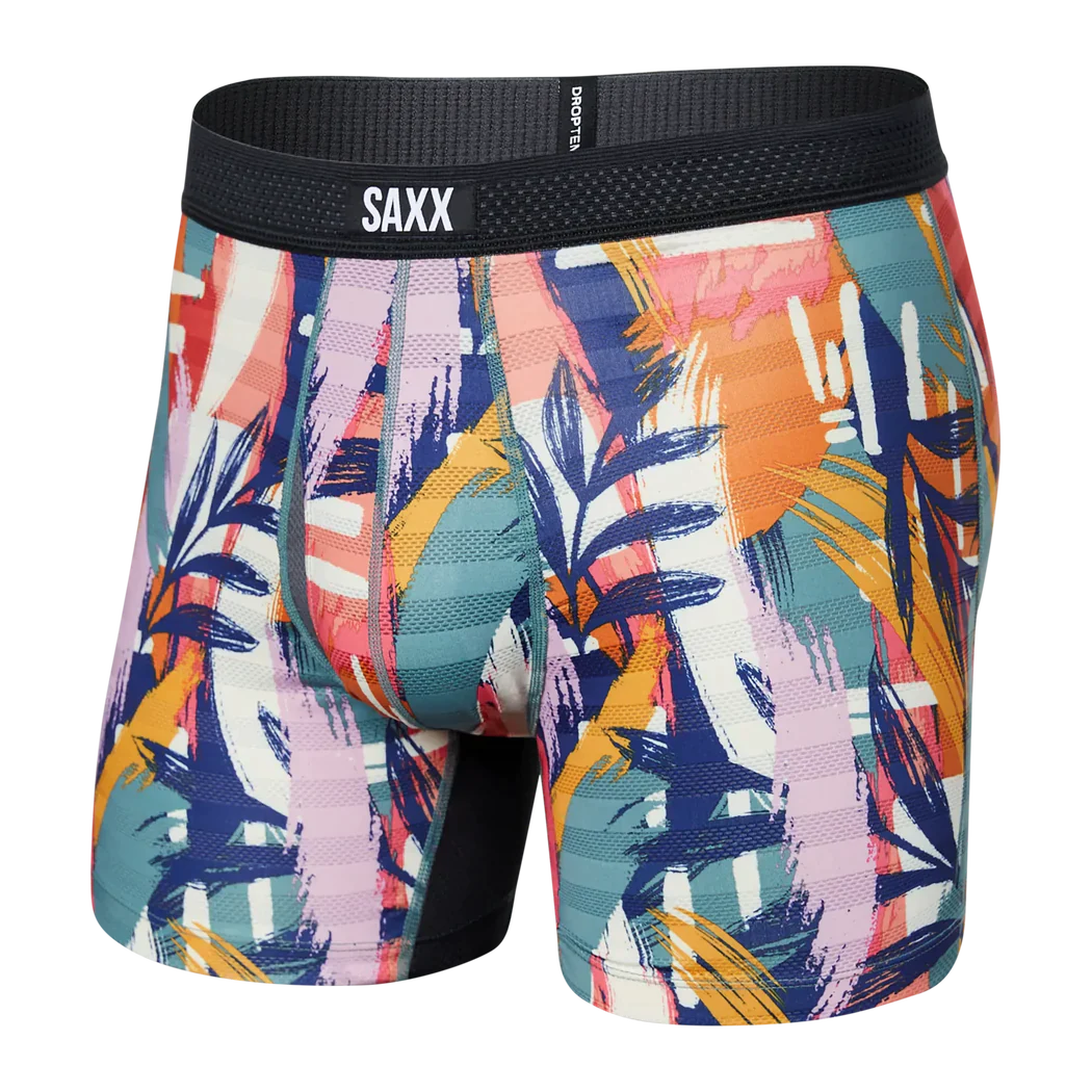 Saxx - Droptemp™ Cooling Mesh Boxer Brief : Surf Safari-Multi