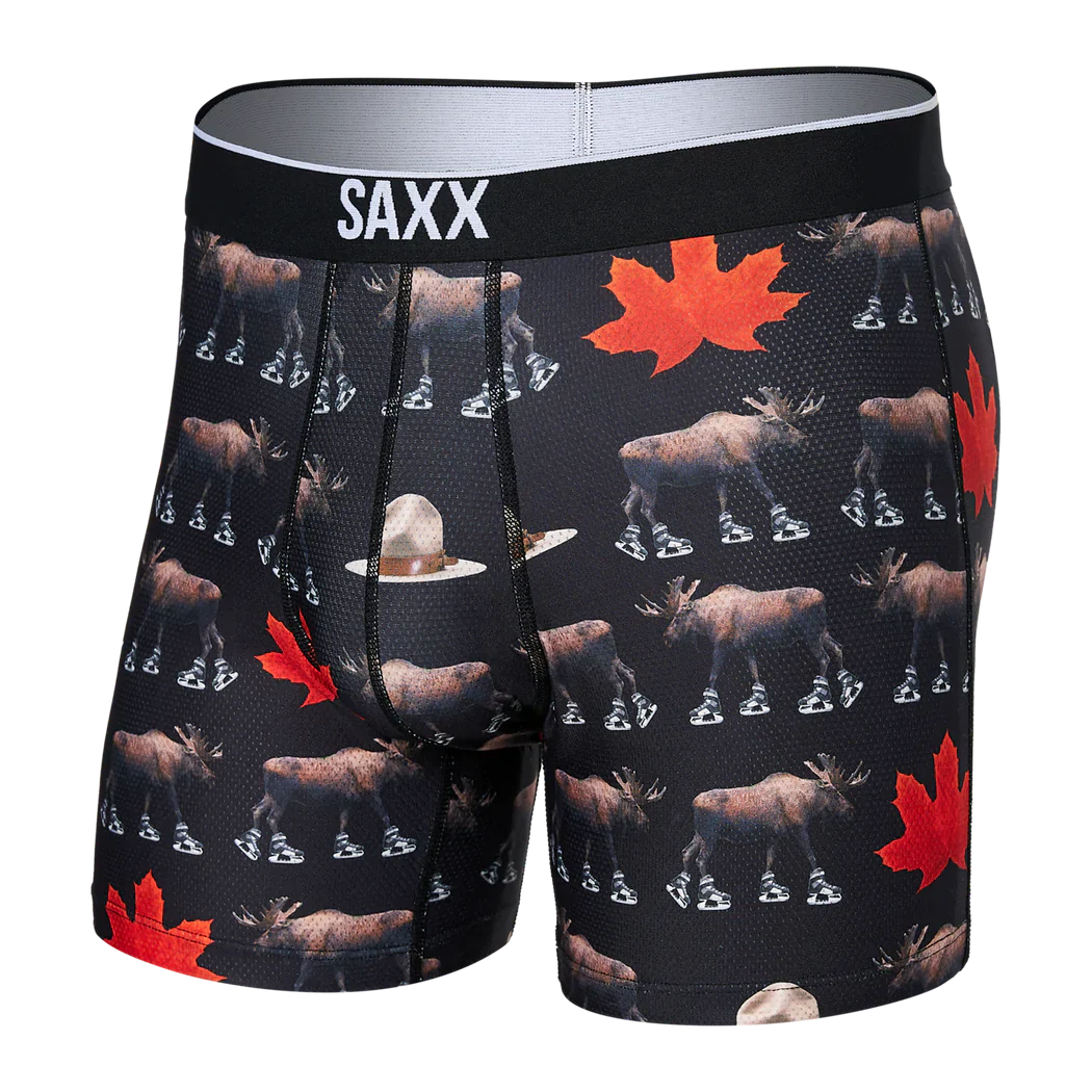 Saxx -  Volt Boxer Brief : National Pastime-Black