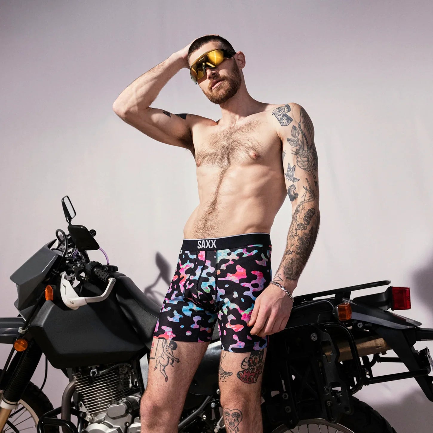 Saxx - Volt Boxer Brief : Washed Out Camo-Multi