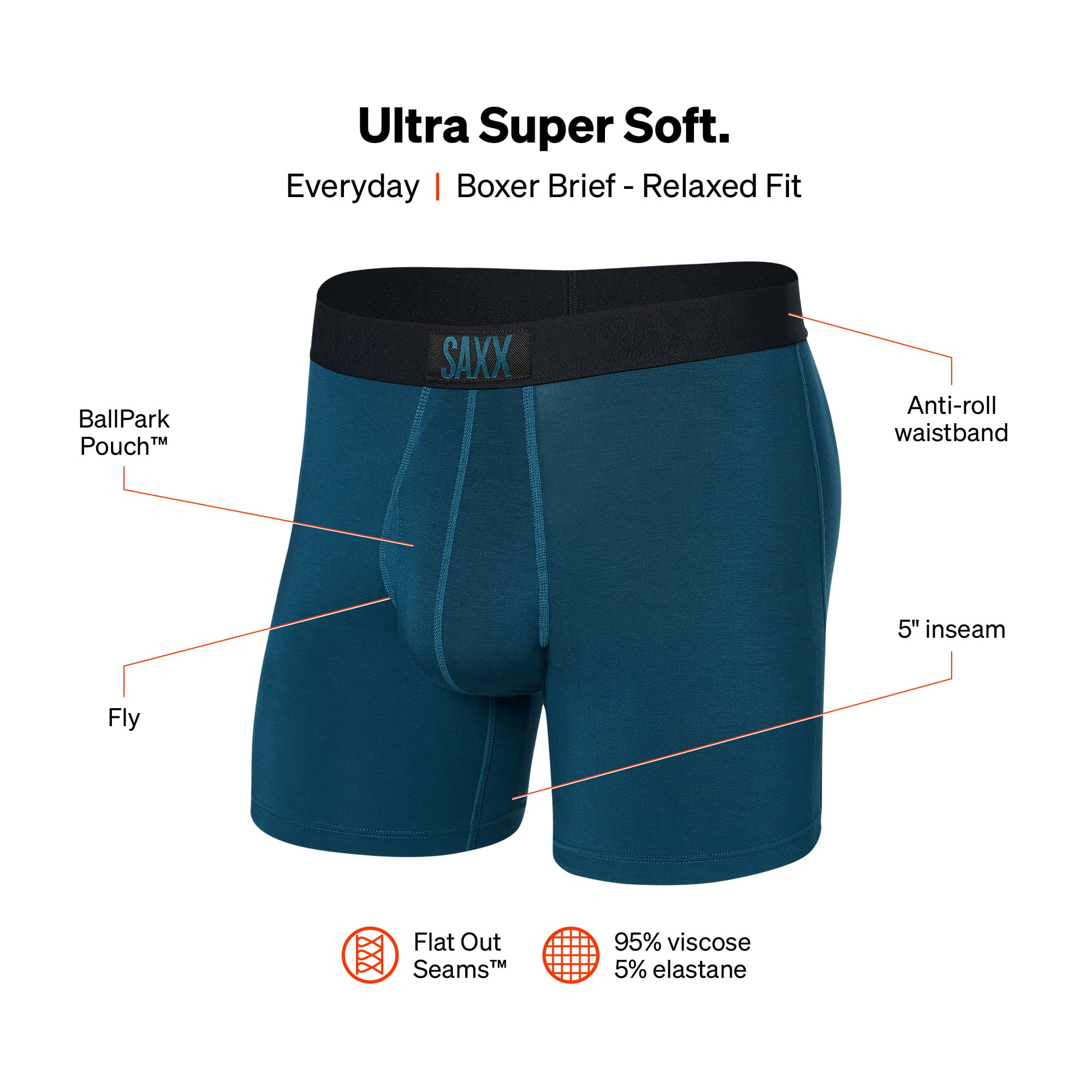 Boxer Ultradoux Deep Ocean