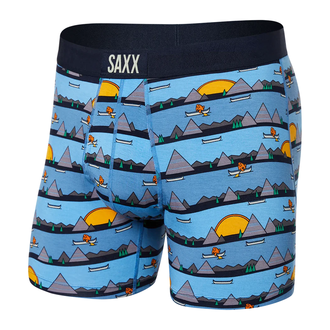 Saxx - Ultradoux Boxer Brief : Lazy River-Blue