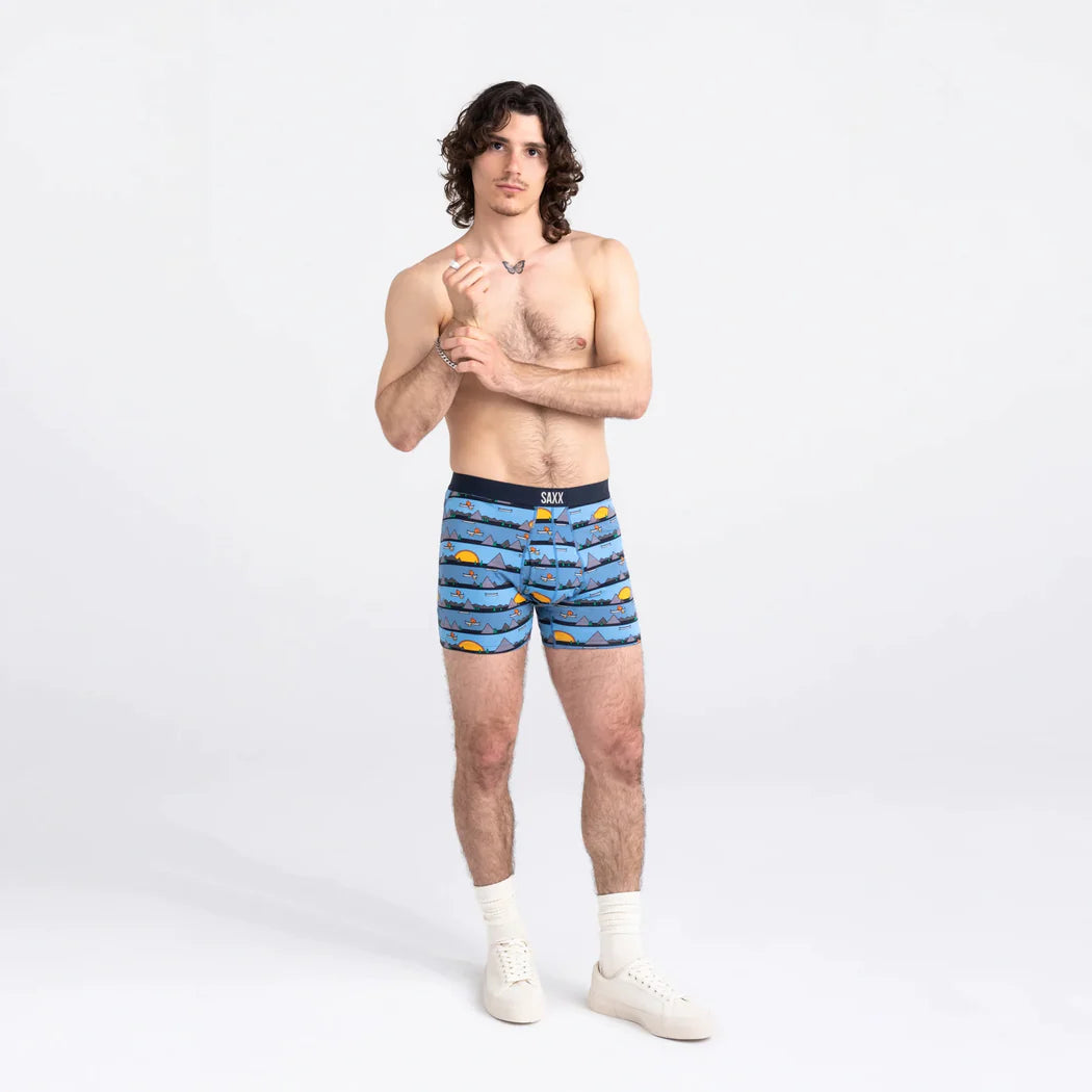 Saxx - Ultradoux Boxer Brief : Lazy River-Blue