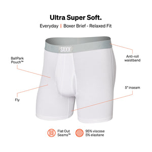 Boxer Saxx Ultra avec Ouverture White