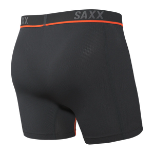 Saxx - Kinetic Light Compression Boxer Brief : Black/Vermillon