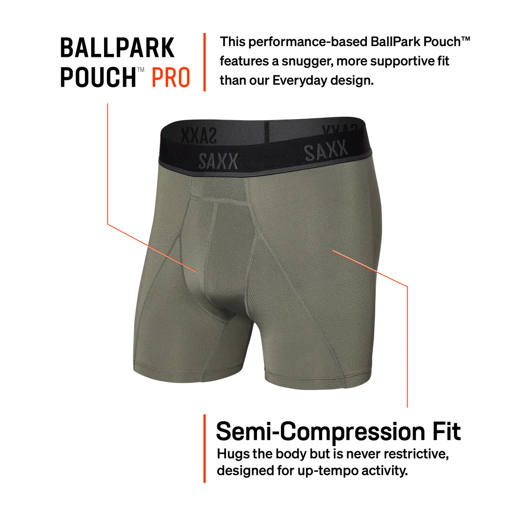 Boxer Saxx Kinetic Light Compression Cargo Grey