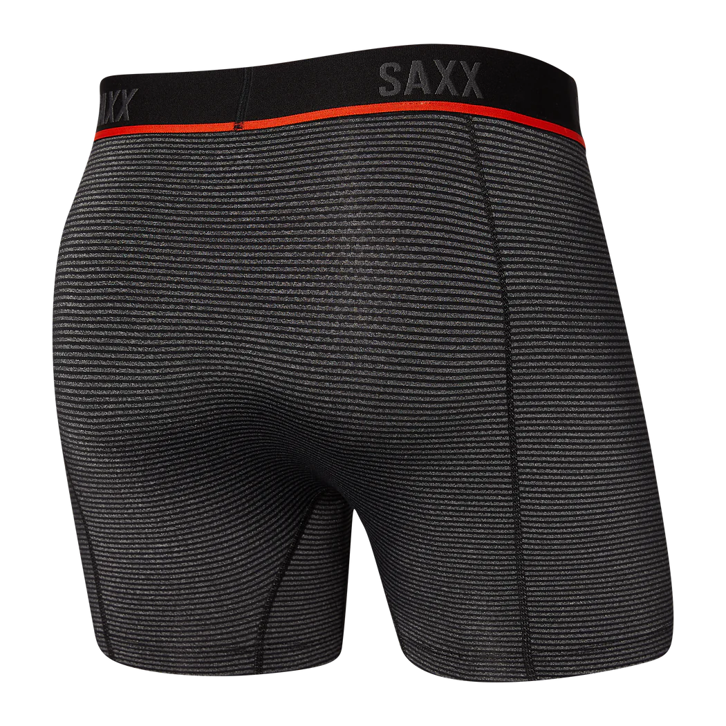 Kinetic Light Compression Boxer Brief Gray Mini Stripe