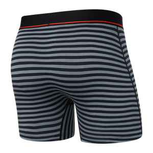 Saxx - Non-Stop Stretch Cotton Boxer Brief : Hiker Stripe-Grey