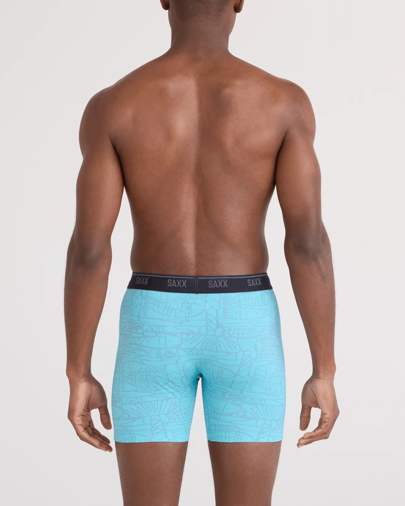 Quest Quick Dry Mesh Boxer Shorts Tiled Fish