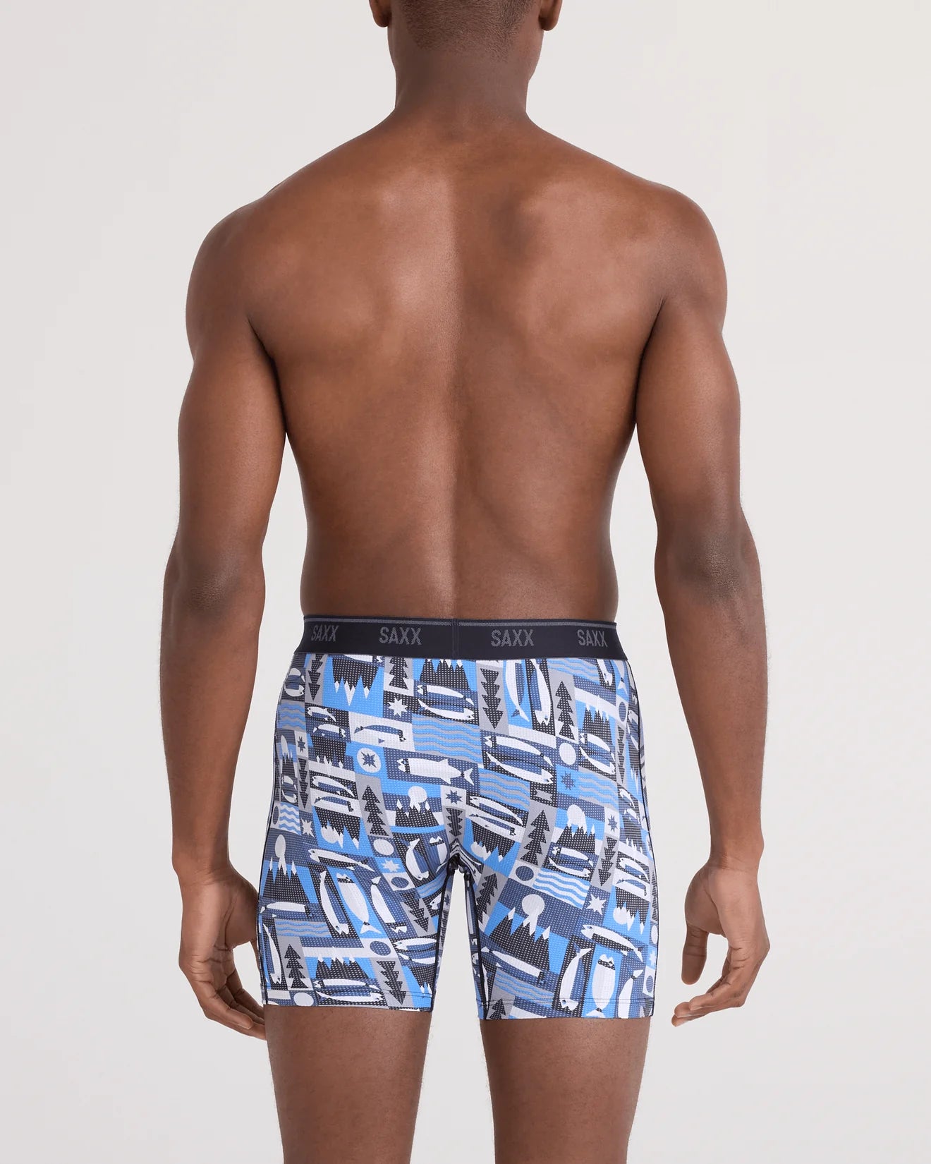 Quest Quick Dry Mesh Boxer Shorts WINTER FISHERMAN-BLUE