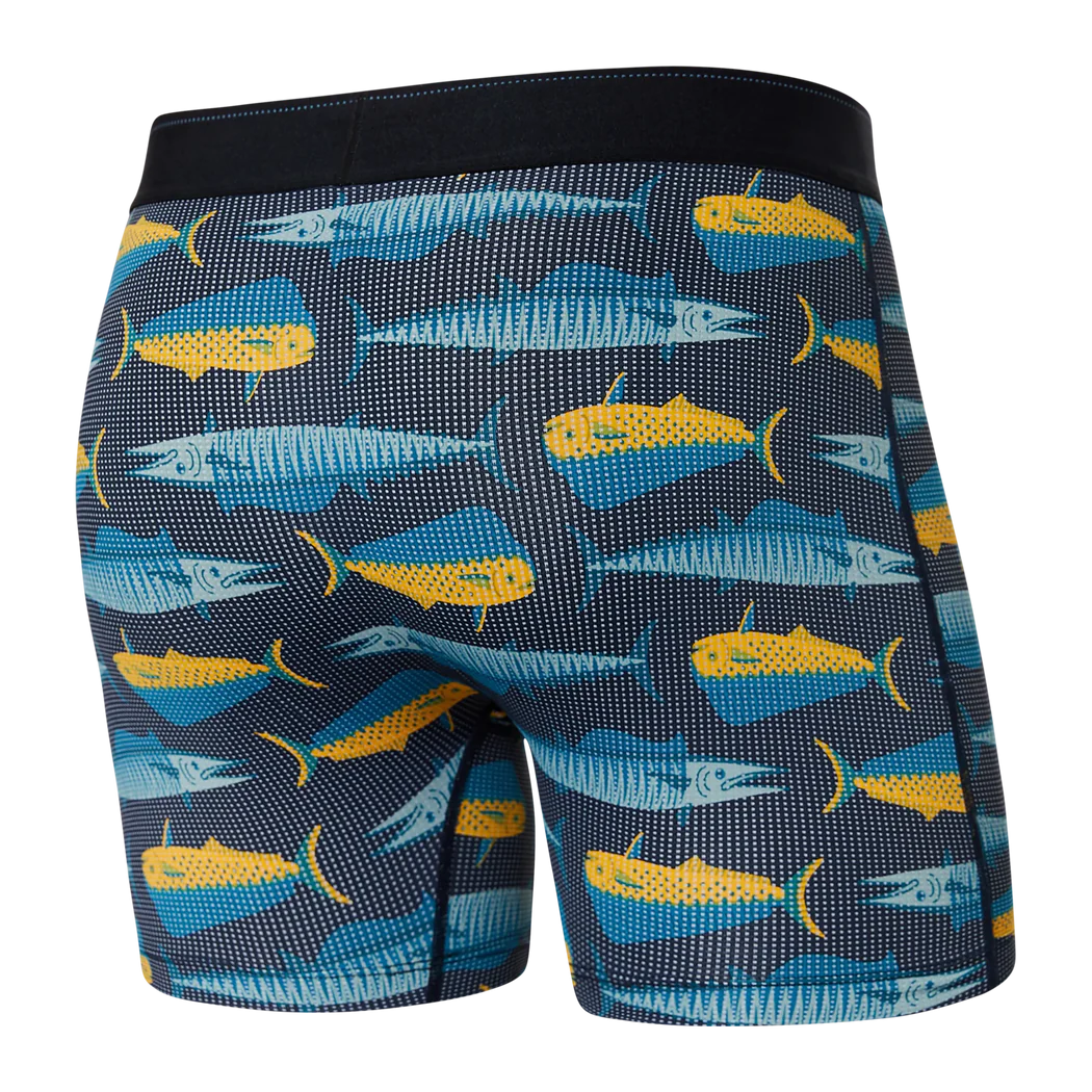 Boxer Saxx Quest Fly MAHI MAHI WAHOO- BLACK