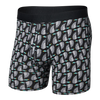 Droptemp Cooling Cotton Boxer Brief : FLIGHT PATTERN-BLACK