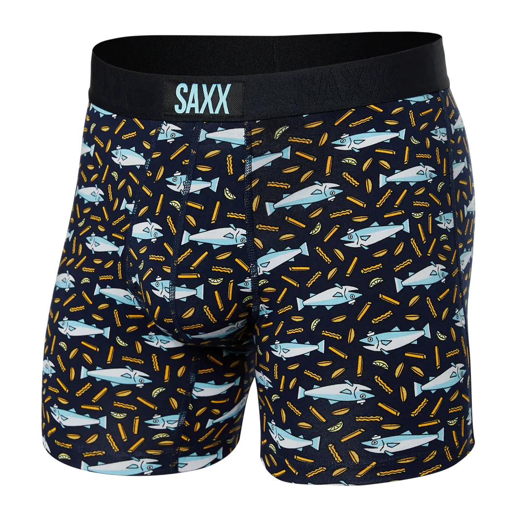 Boxer Saxx Vibe FISH & CHIPS- NAVY