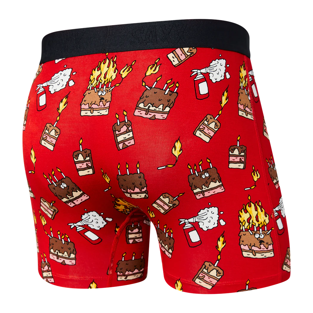 Saxx - Vibe Boxer Brief : Fired Up Red