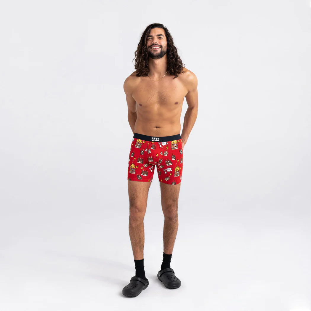 Saxx - Vibe Boxer Brief : Fired Up Red
