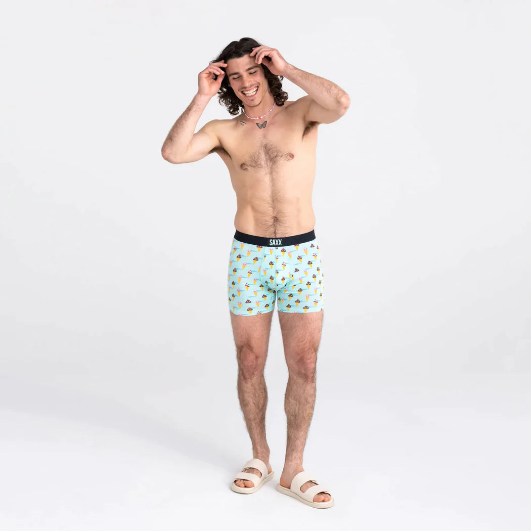 Saxx - Vibe Boxer Brief : Ice Cream Surprise- Aqua