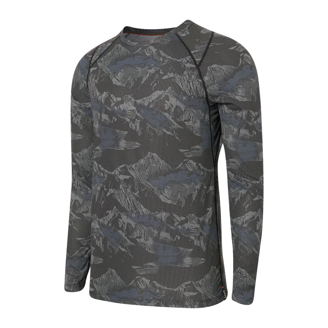 Saxx - Quest Long Sleeve : Navy Mountainscape