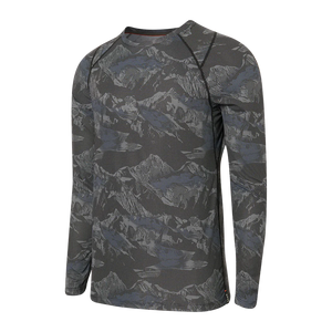 Saxx - Quest Long Sleeve : Navy Mountainscape