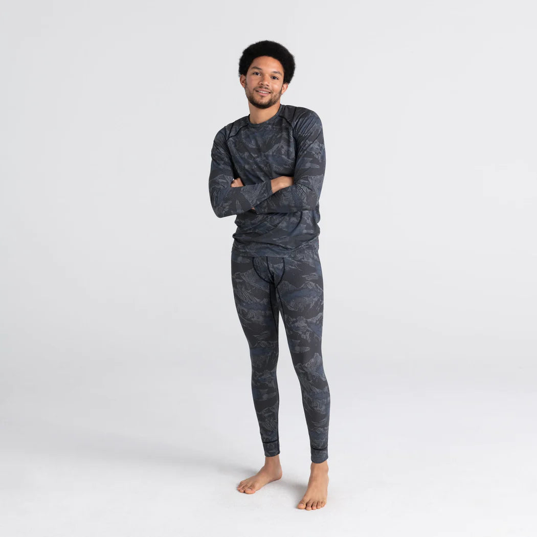 Saxx - Quest Long Sleeve : Navy Mountainscape