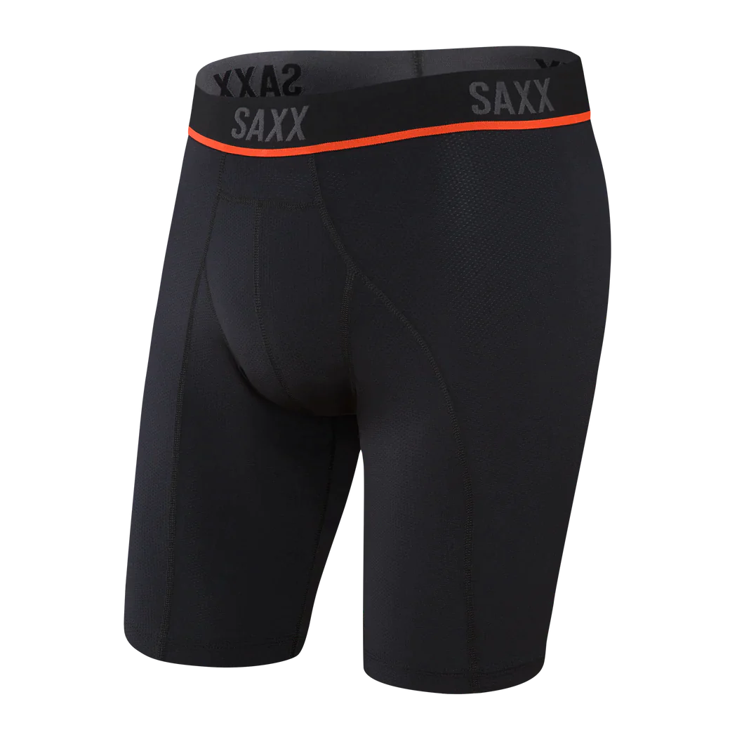 Boxer Long Saxx Kinetic Light Compression Black