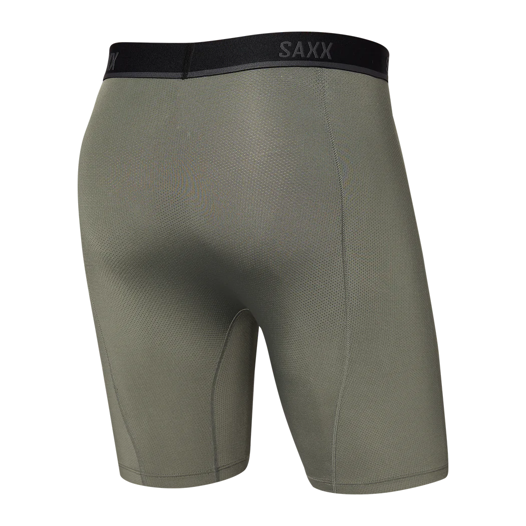 Boxer Long Saxx Kinetic Light Compression Cargo Grey