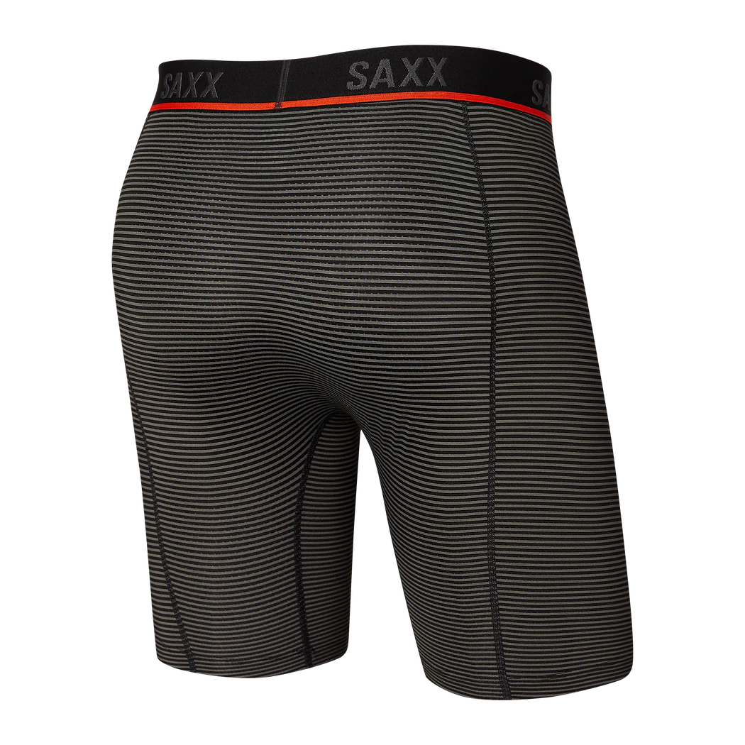 Saxx - Kinetic Light Compression Long Leg : Grey Mini Stripe