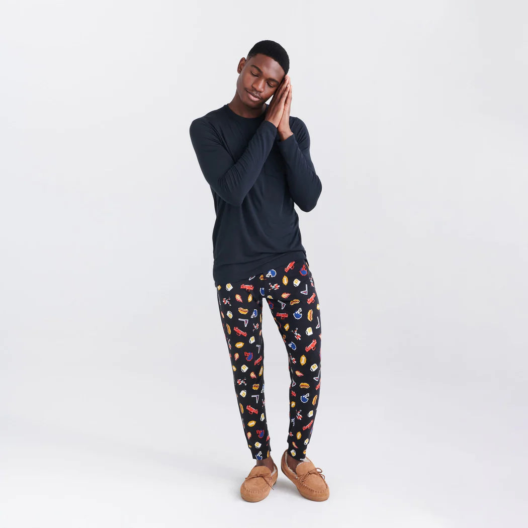 Pantalon Pyjama Saxx Snooze FOOTBALL GAMER- BLACK