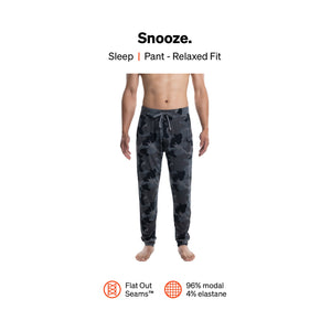 Pantalon Pyjama Snooze SUPERSIZE CAMO- DARK CHARCOAL
