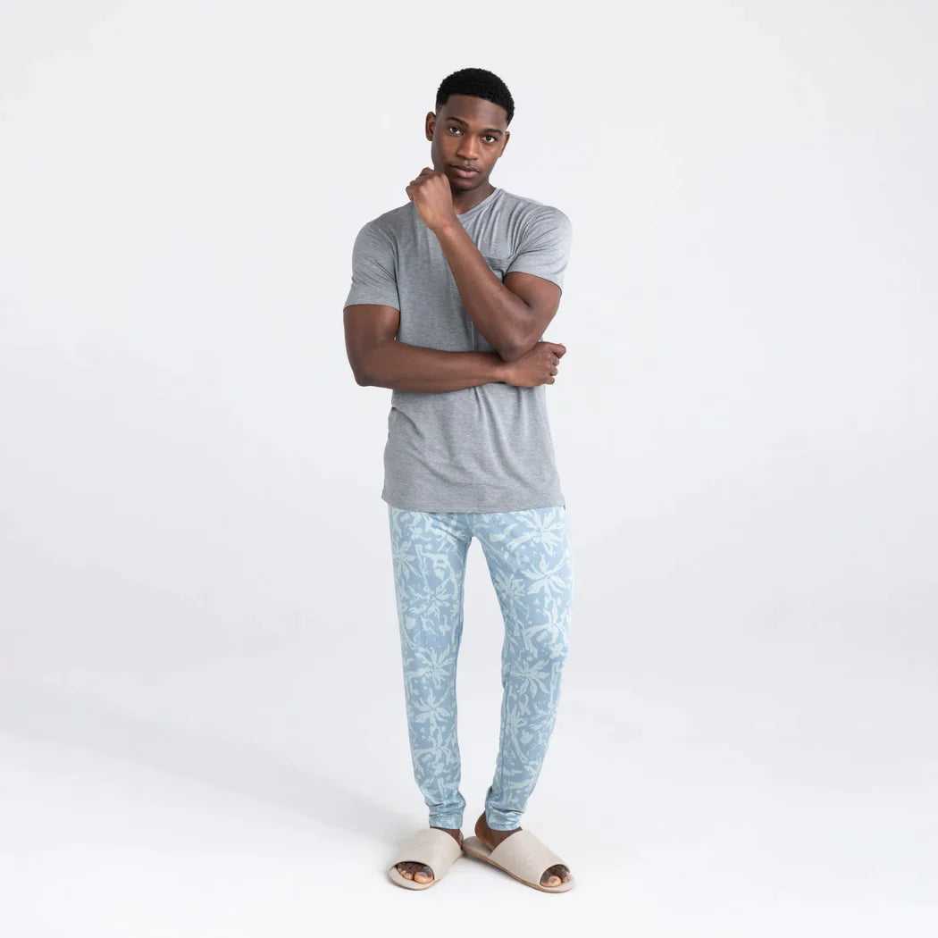 Saxx - Snooze Pants : Splash Palms - Desert Blue 