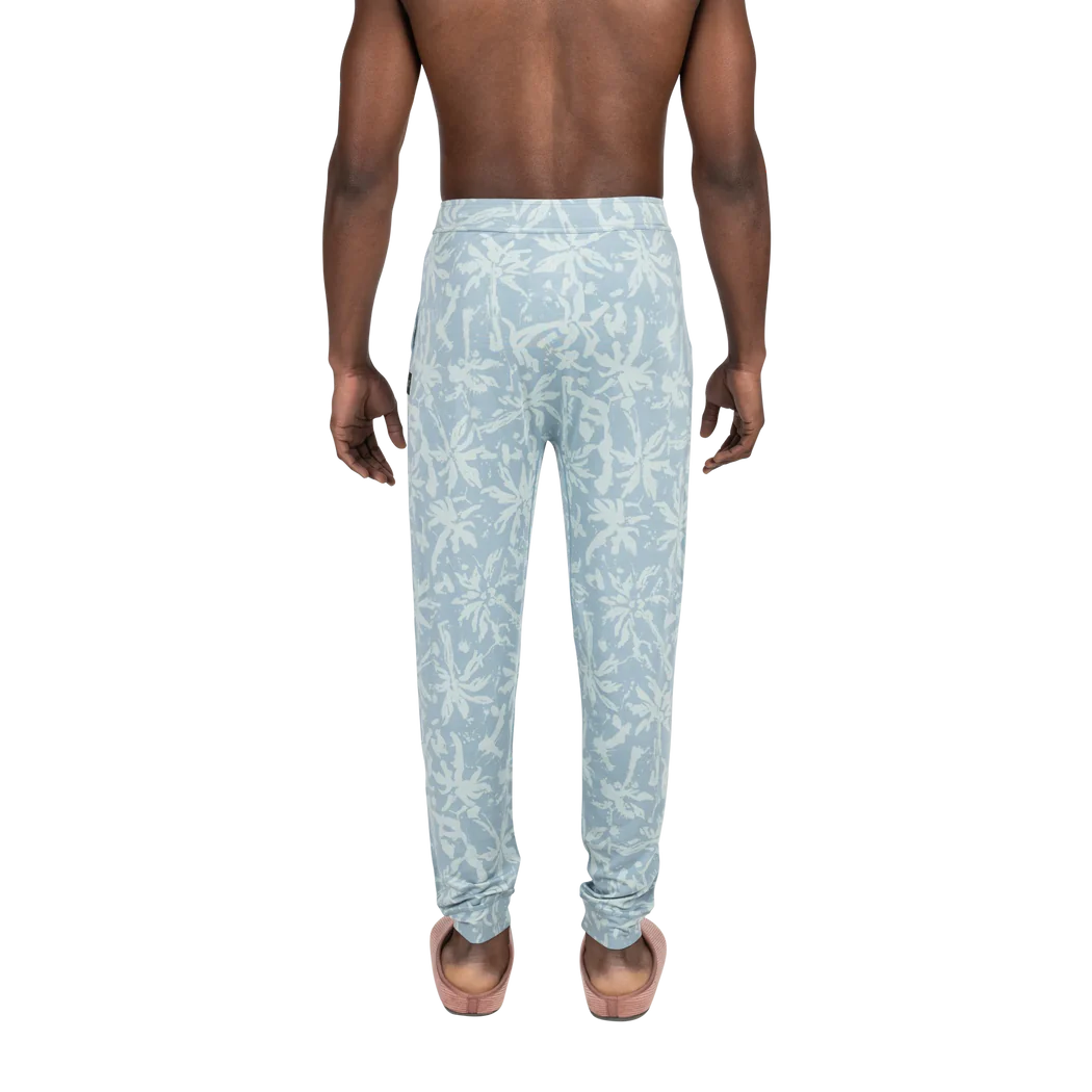 Saxx - Snooze Pants : Splash Palms - Desert Blue 