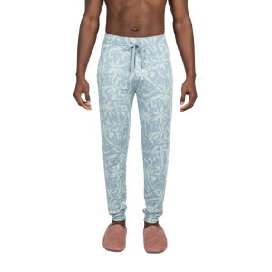 Saxx - Snooze Pants : Splash Palms - Desert Blue 