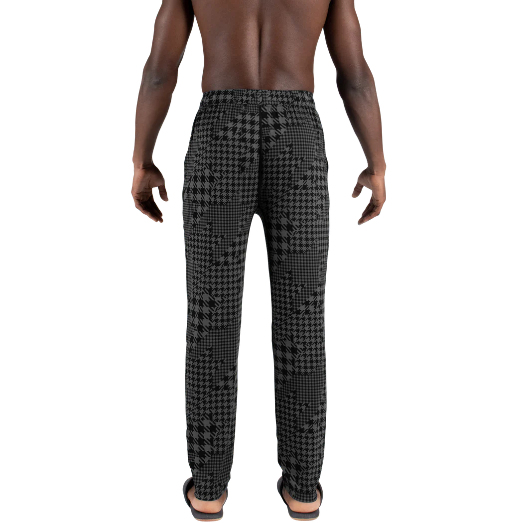 Saxx - 22ND Century Silk Pajama Pants : Dogstooth Camo-Black