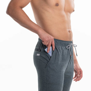 Pantalon jogging Peakdaze performant en maille douce TURBULENCE HEATHER
