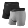 Pack of 2 Saxx Daytripper boxers BLACK/GREY HEATHER