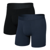 Pack of 2 Droptemp Cotton Boxers DARK INK/BLACK