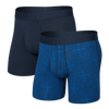 Pack of 2 Droptemp Cotton Boxers RAD/DARK INK CHECK