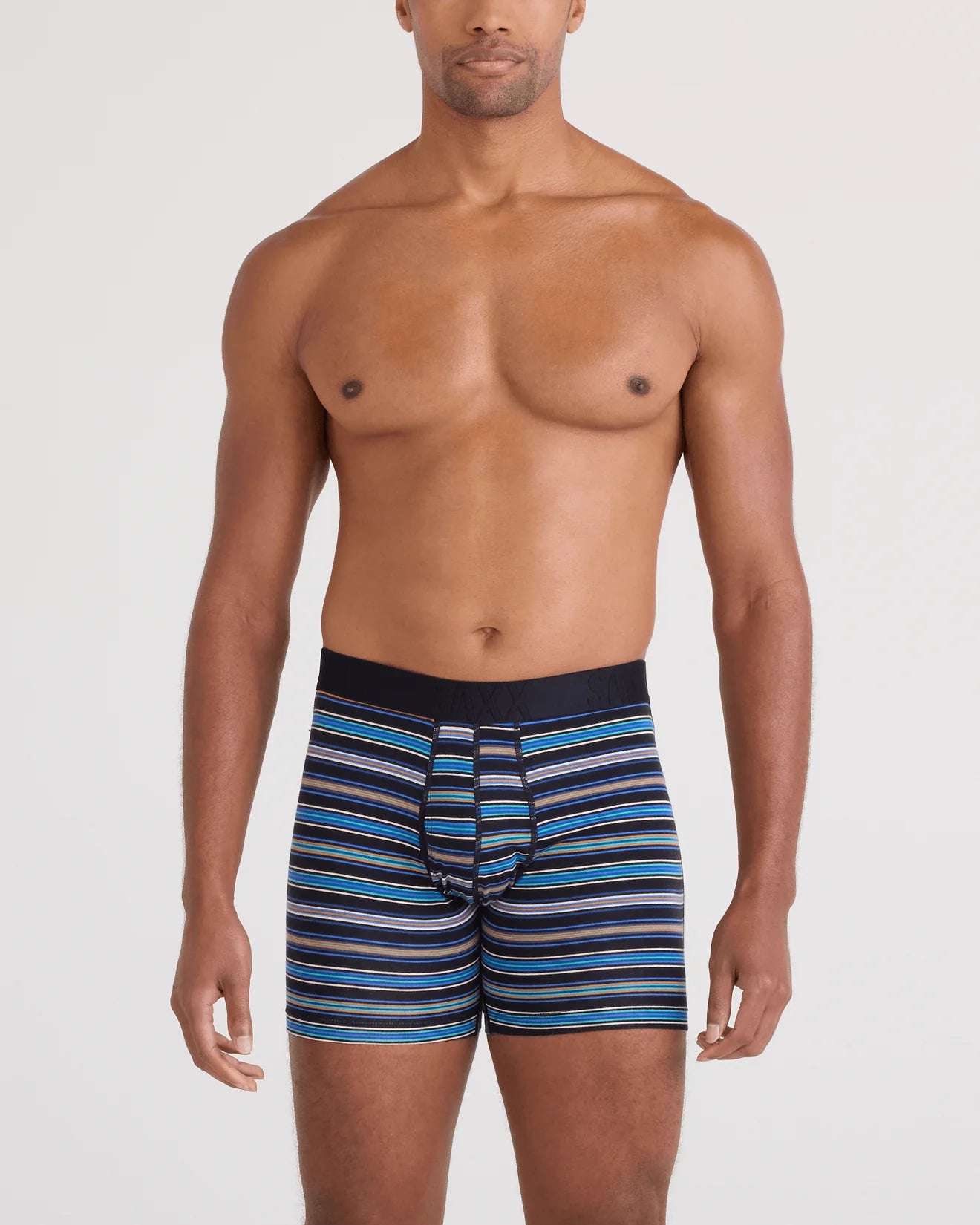 Pack of 2 Droptemp Cotton Boxers VIBRANT STRIPE/DARK GREY GREY