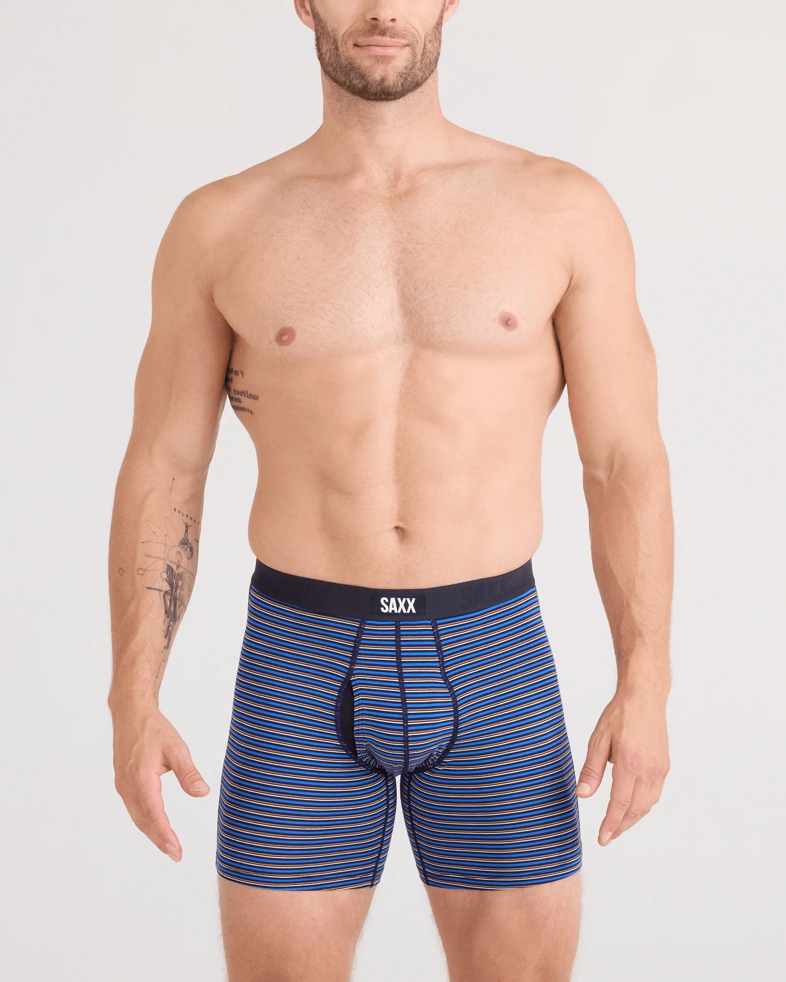 Pack de 2 boxers Vibe Xtra RAYURE FERROVIAIRE/NOIR