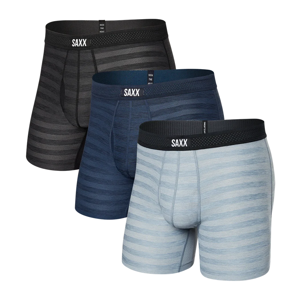 Pack de 3 boxers Saxx DROPTEMP™ COOLING MESH BLK/DK DENIM/GREY