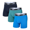 Pack of 3 ESSENTIAL PERFORMANCE BLUE/TEAL/NAVY boxers
