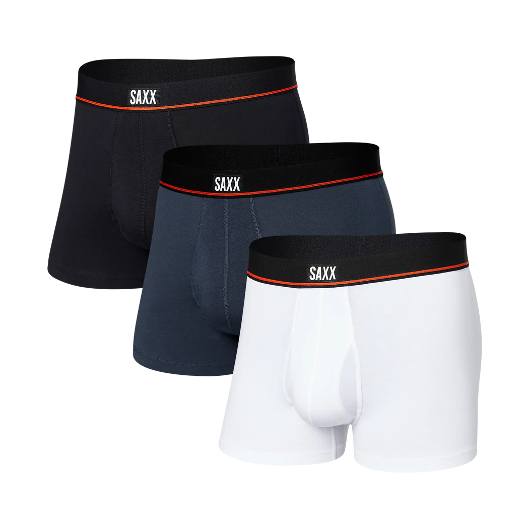 Pack de 3 boxers courts Non-Stop Stretch Cotton BLACK/DEEP NAVY/WHITE
