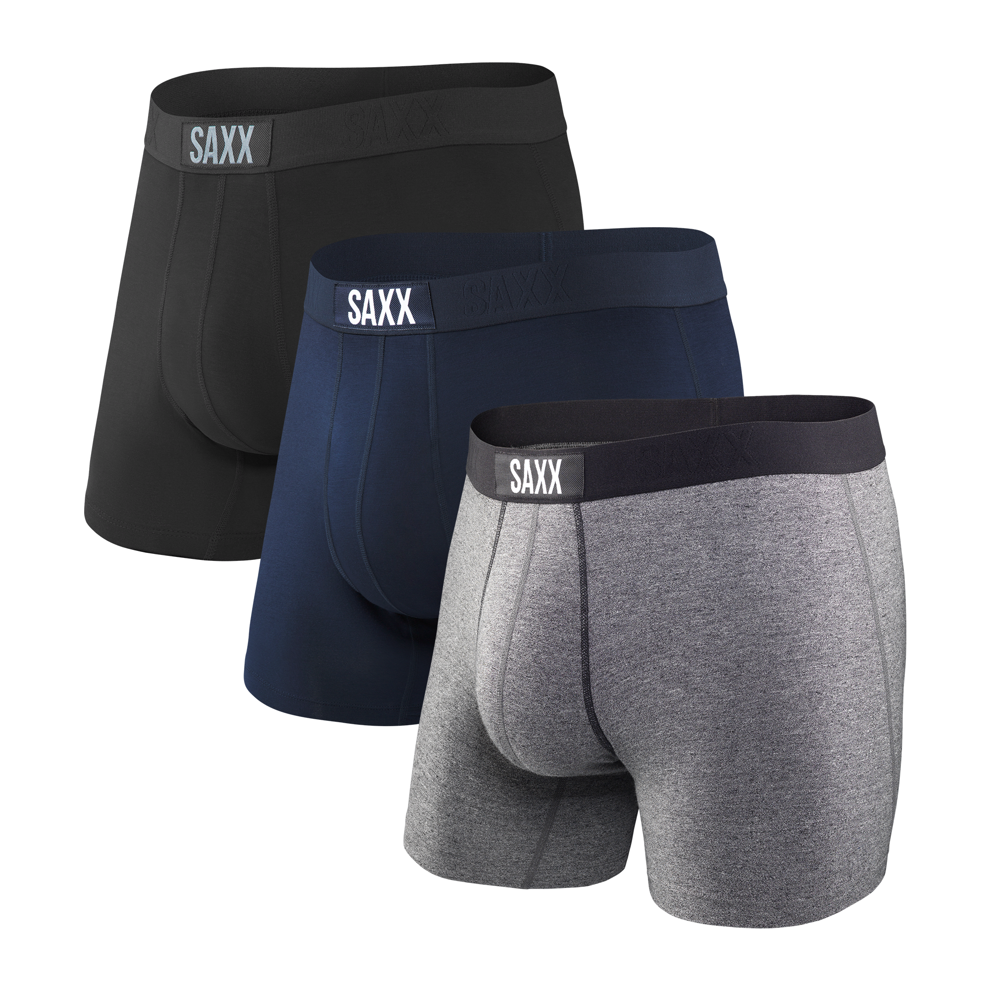 Pack de 3 boxers Vibe Black/Grey/Navy
