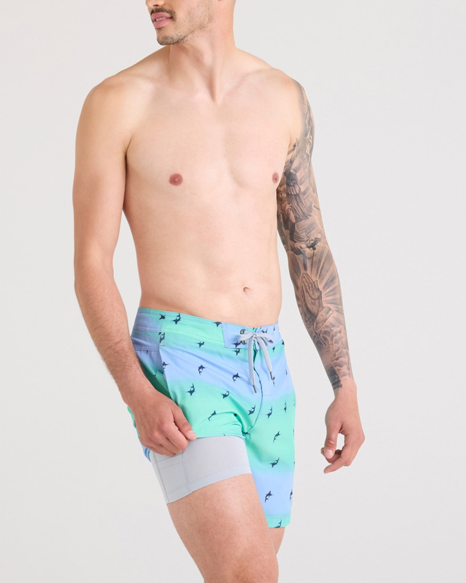 Maillot de bain Betawave 2N1 Boardie 7" OMBRÉ VOILIER-MULTICOLORE