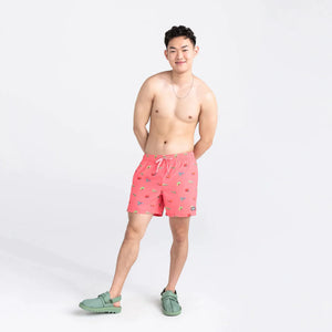 Maillot de bain Saxx Oh Buoy 2in1 VOLLEY 5" BITE ME- GUMBALL